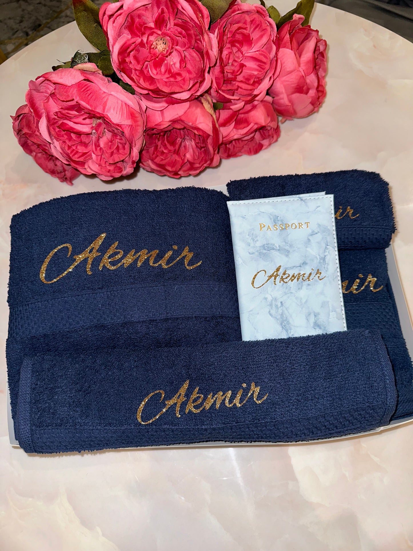 COFFRET BAIN HOMME BLEU + PROTÈGE PASSEPORT