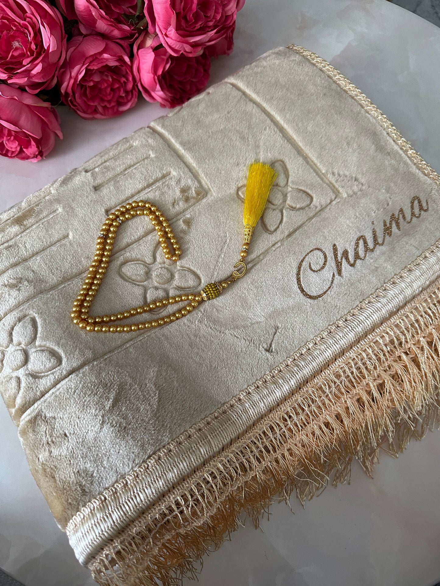 COFFRET TAPIS DE PRIÈRE + TASBIH