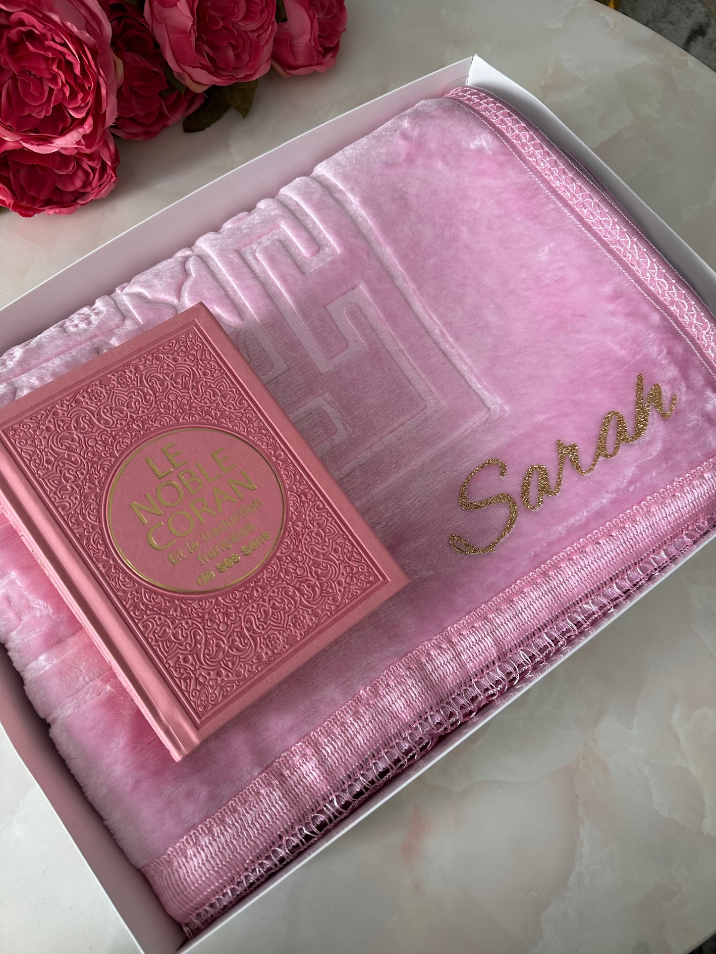 COFFRET TAPIS DE PRIÈRE + CORAN