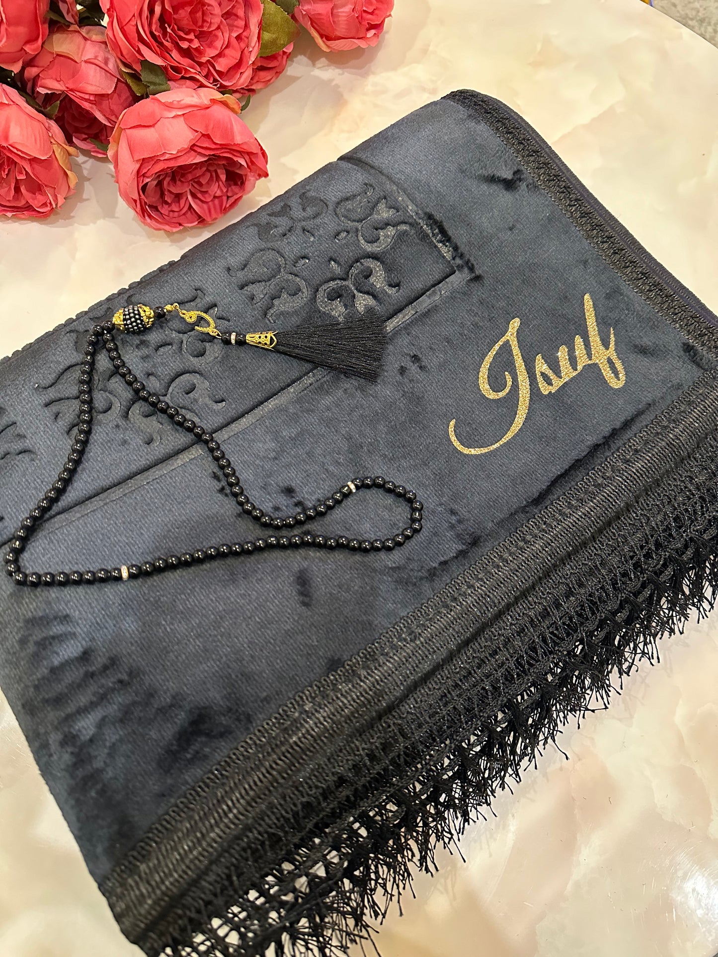 COFFRET TAPIS DE PRIÈRE + TASBIH