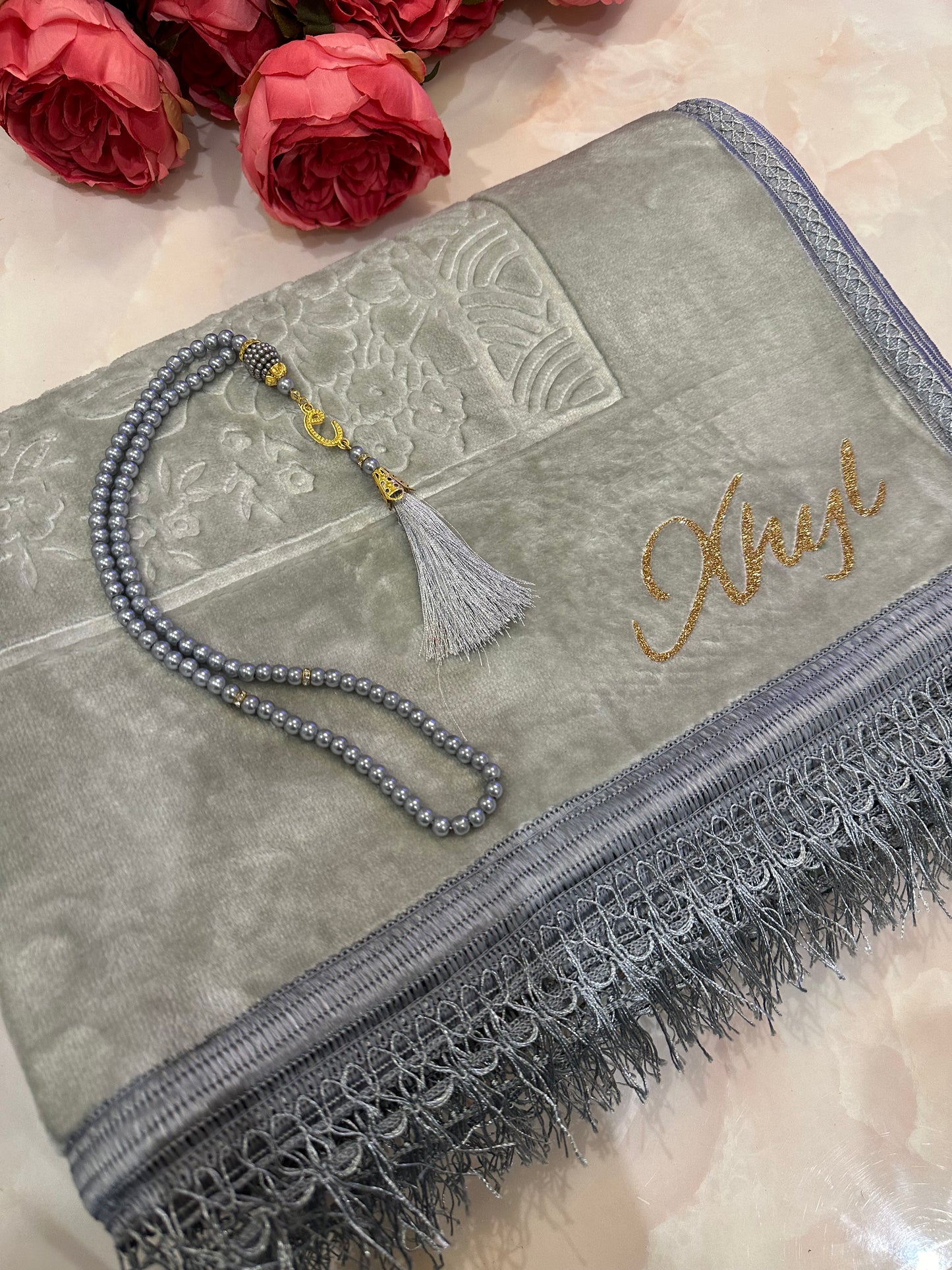 COFFRET TAPIS DE PRIÈRE + TASBIH