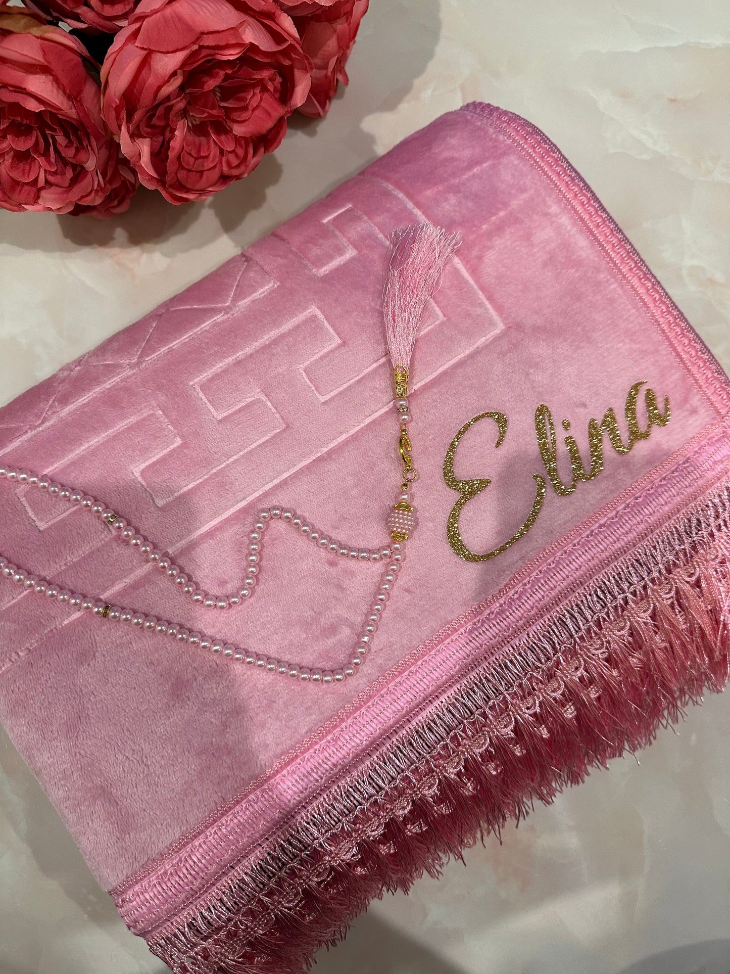 COFFRET TAPIS DE PRIÈRE + TASBIH