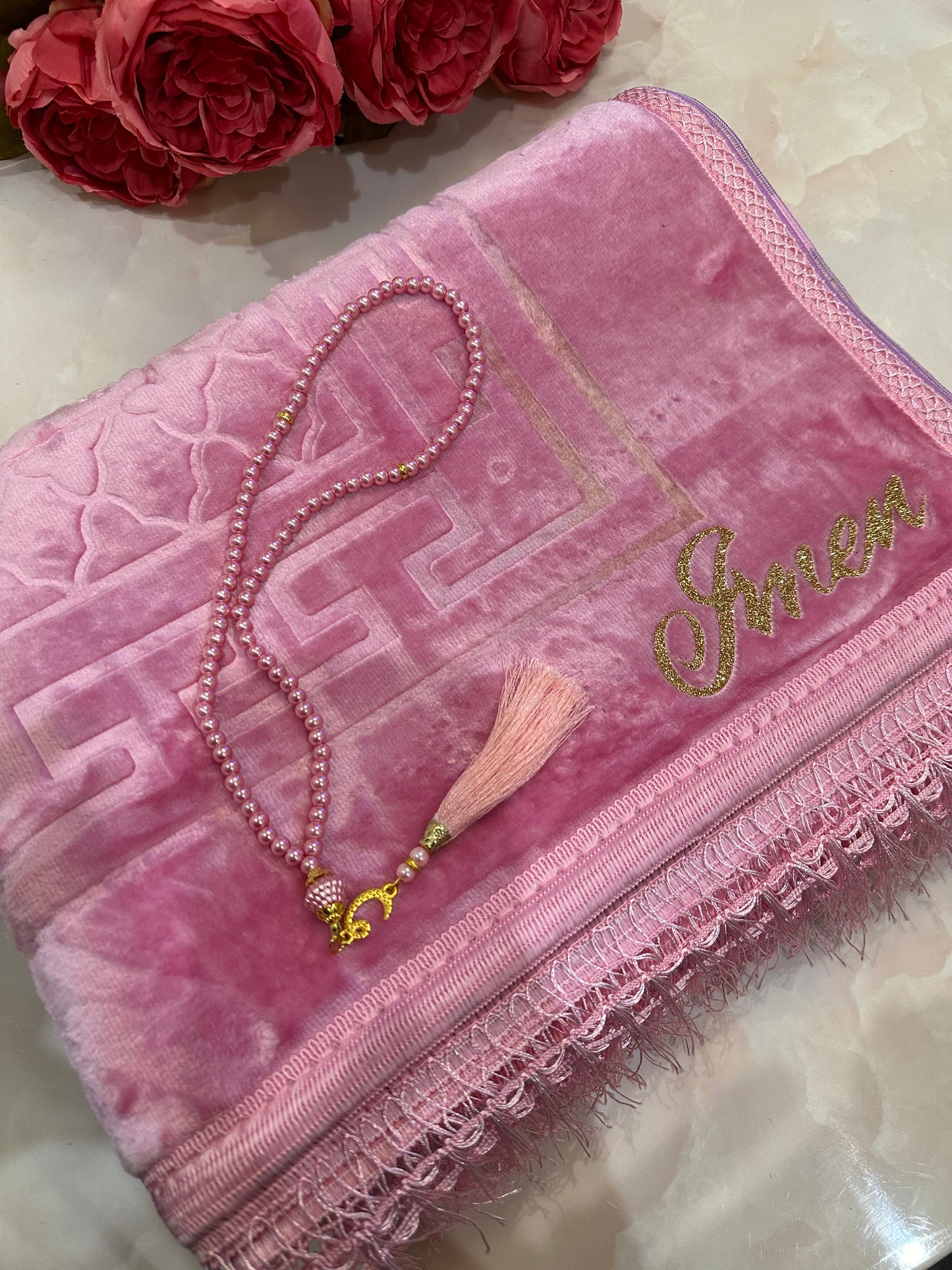 COFFRET TAPIS DE PRIÈRE + TASBIH