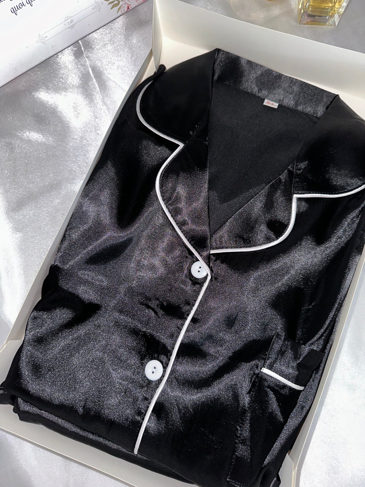 PYJAMA PERSONNALISÉ MANCHE LONGUE NOIR
